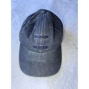 Samsøe & Samsøe Denim Baseball Cap Salute Blue Adjustable Hat Minimal